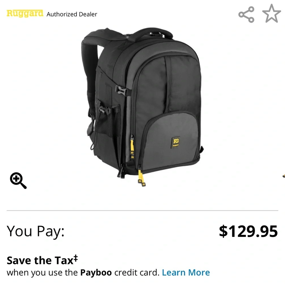 Ruggard Brand XL Camera Backpack